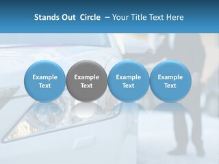 A Man In A Suit Standing Next To A Car PowerPoint Template
