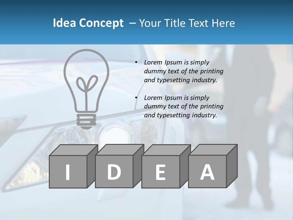 A Man In A Suit Standing Next To A Car PowerPoint Template