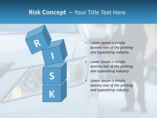 A Man In A Suit Standing Next To A Car PowerPoint Template