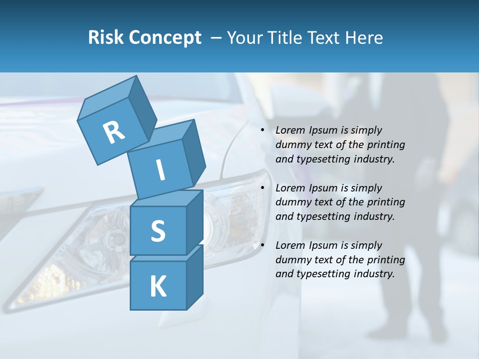A Man In A Suit Standing Next To A Car PowerPoint Template
