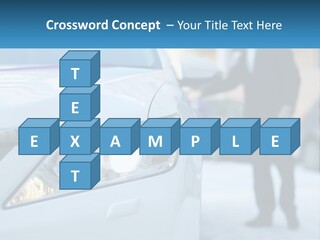 A Man In A Suit Standing Next To A Car PowerPoint Template