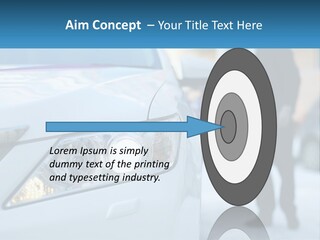 A Man In A Suit Standing Next To A Car PowerPoint Template