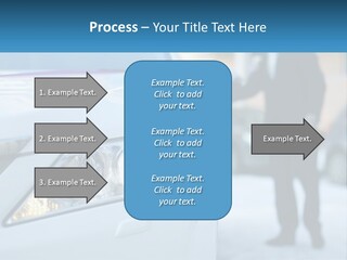 A Man In A Suit Standing Next To A Car PowerPoint Template
