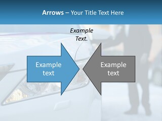 A Man In A Suit Standing Next To A Car PowerPoint Template