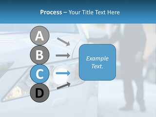 A Man In A Suit Standing Next To A Car PowerPoint Template