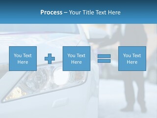 A Man In A Suit Standing Next To A Car PowerPoint Template