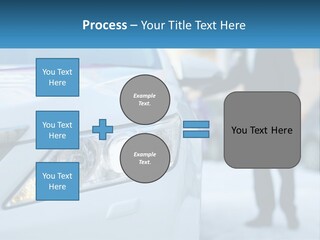 A Man In A Suit Standing Next To A Car PowerPoint Template