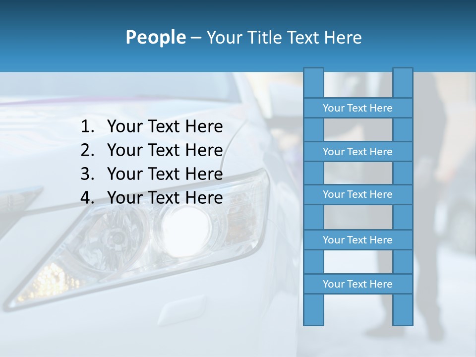 A Man In A Suit Standing Next To A Car PowerPoint Template