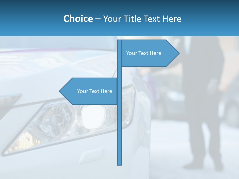 A Man In A Suit Standing Next To A Car PowerPoint Template