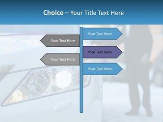 A Man In A Suit Standing Next To A Car PowerPoint Template