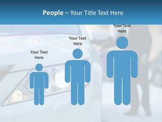 A Man In A Suit Standing Next To A Car PowerPoint Template