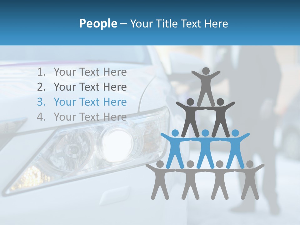 A Man In A Suit Standing Next To A Car PowerPoint Template