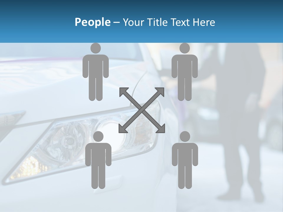 A Man In A Suit Standing Next To A Car PowerPoint Template