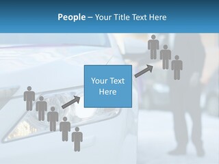 A Man In A Suit Standing Next To A Car PowerPoint Template