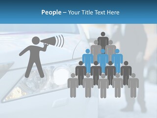 A Man In A Suit Standing Next To A Car PowerPoint Template