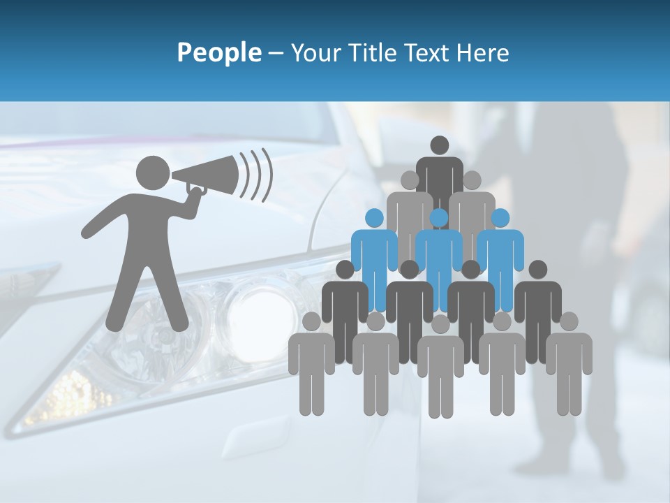 A Man In A Suit Standing Next To A Car PowerPoint Template