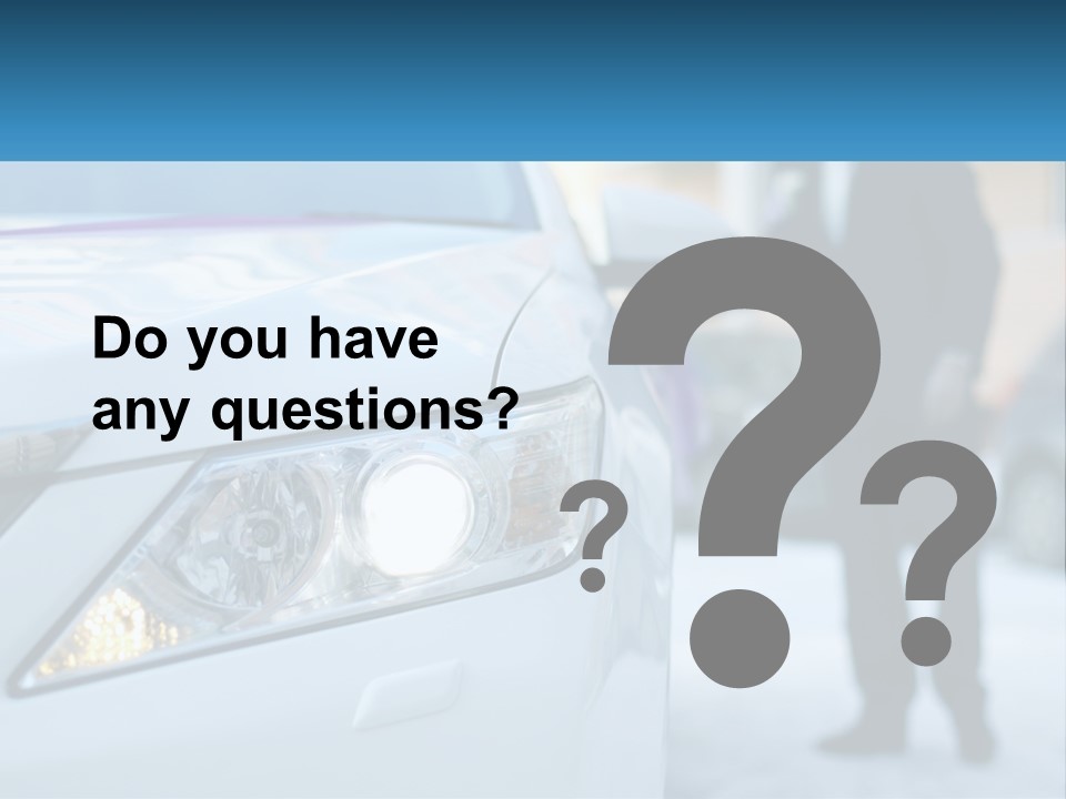 A Man In A Suit Standing Next To A Car PowerPoint Template