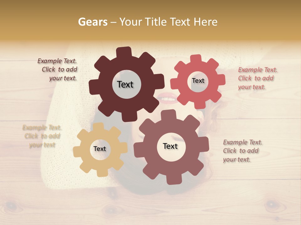 A Woman Laying Down On A Wooden Floor With Her Eyes Closed PowerPoint Template