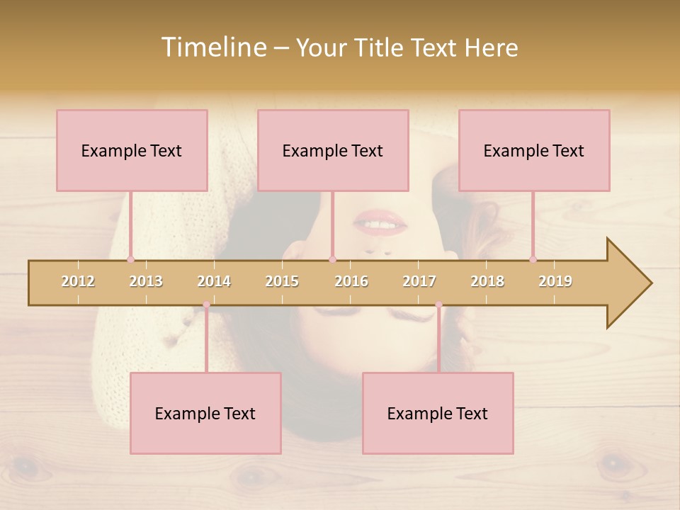 A Woman Laying Down On A Wooden Floor With Her Eyes Closed PowerPoint Template