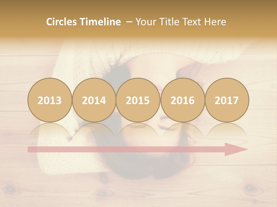 A Woman Laying Down On A Wooden Floor With Her Eyes Closed PowerPoint Template