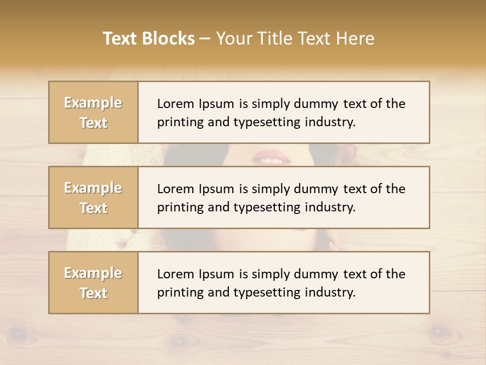 A Woman Laying Down On A Wooden Floor With Her Eyes Closed PowerPoint Template