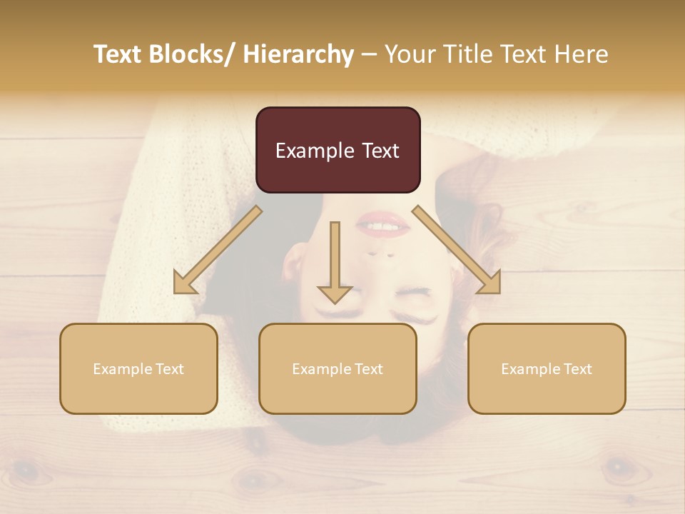 A Woman Laying Down On A Wooden Floor With Her Eyes Closed PowerPoint Template