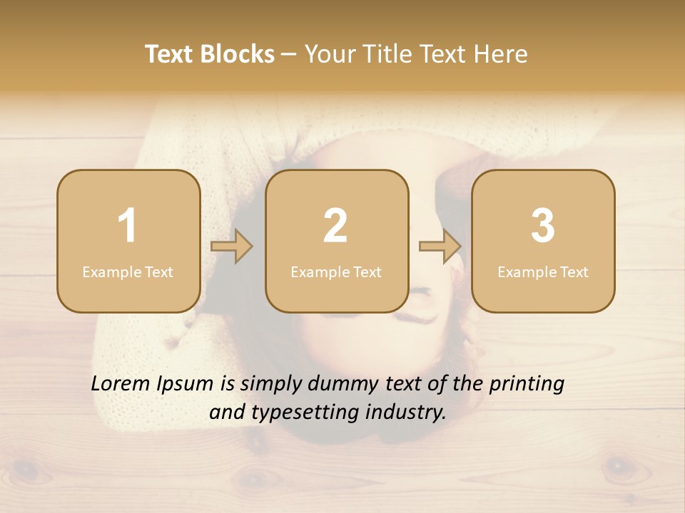 A Woman Laying Down On A Wooden Floor With Her Eyes Closed PowerPoint Template