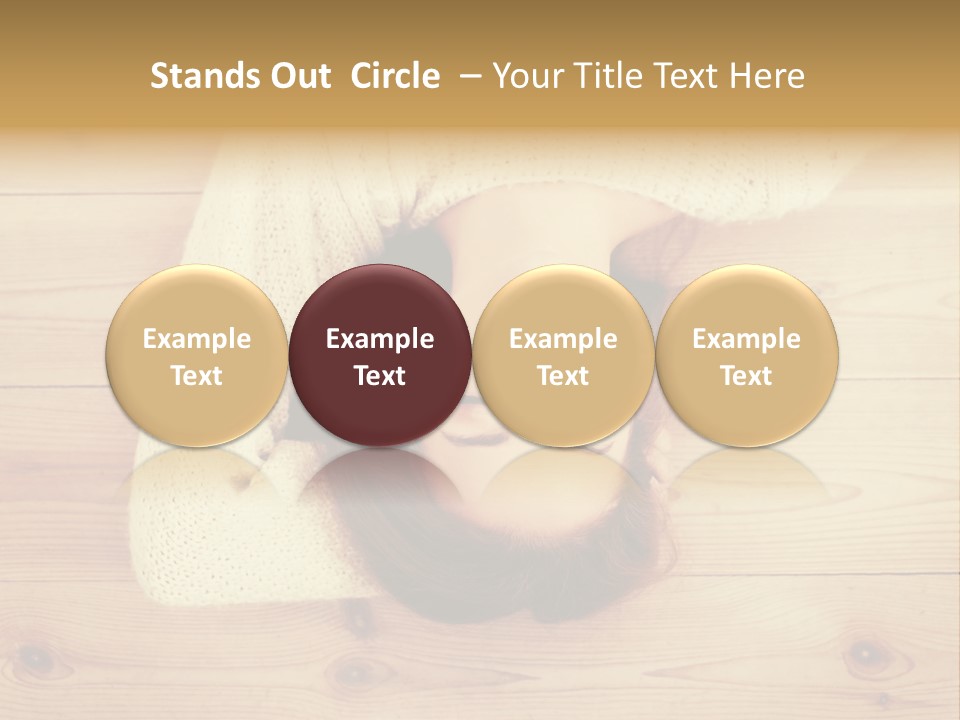 A Woman Laying Down On A Wooden Floor With Her Eyes Closed PowerPoint Template