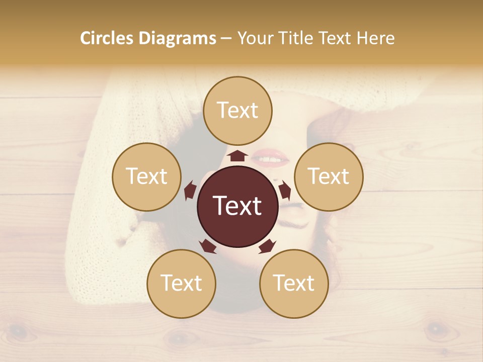 A Woman Laying Down On A Wooden Floor With Her Eyes Closed PowerPoint Template