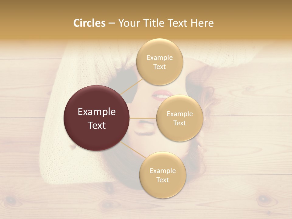 A Woman Laying Down On A Wooden Floor With Her Eyes Closed PowerPoint Template