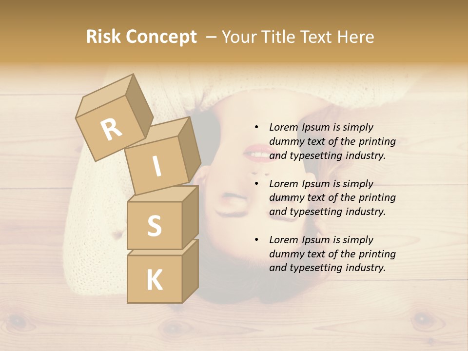 A Woman Laying Down On A Wooden Floor With Her Eyes Closed PowerPoint Template