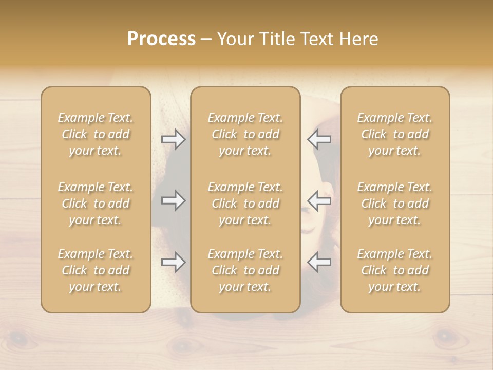 A Woman Laying Down On A Wooden Floor With Her Eyes Closed PowerPoint Template