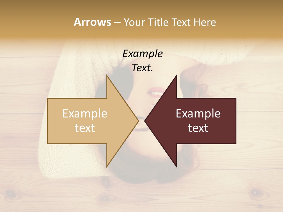 A Woman Laying Down On A Wooden Floor With Her Eyes Closed PowerPoint Template