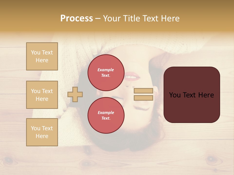 A Woman Laying Down On A Wooden Floor With Her Eyes Closed PowerPoint Template