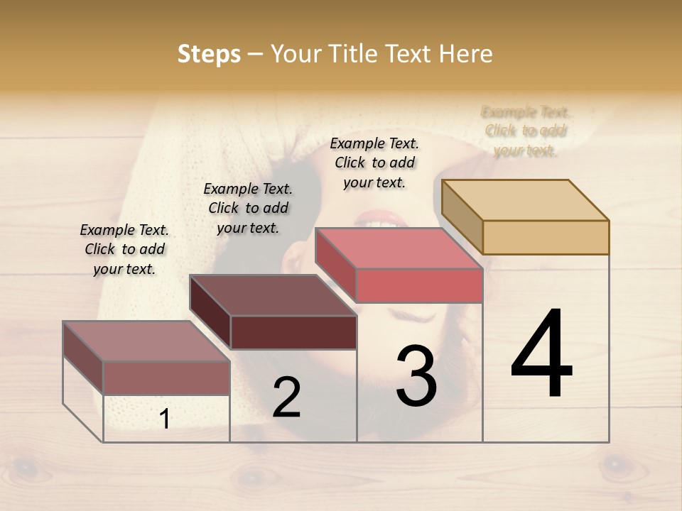 A Woman Laying Down On A Wooden Floor With Her Eyes Closed PowerPoint Template