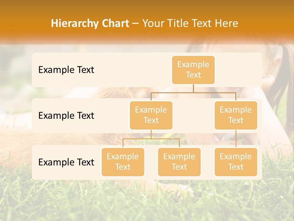 A Little Girl Laying On The Grass With A Dog PowerPoint Template