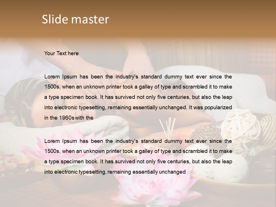 A Woman Getting A Back Massage At A Spa PowerPoint Template
