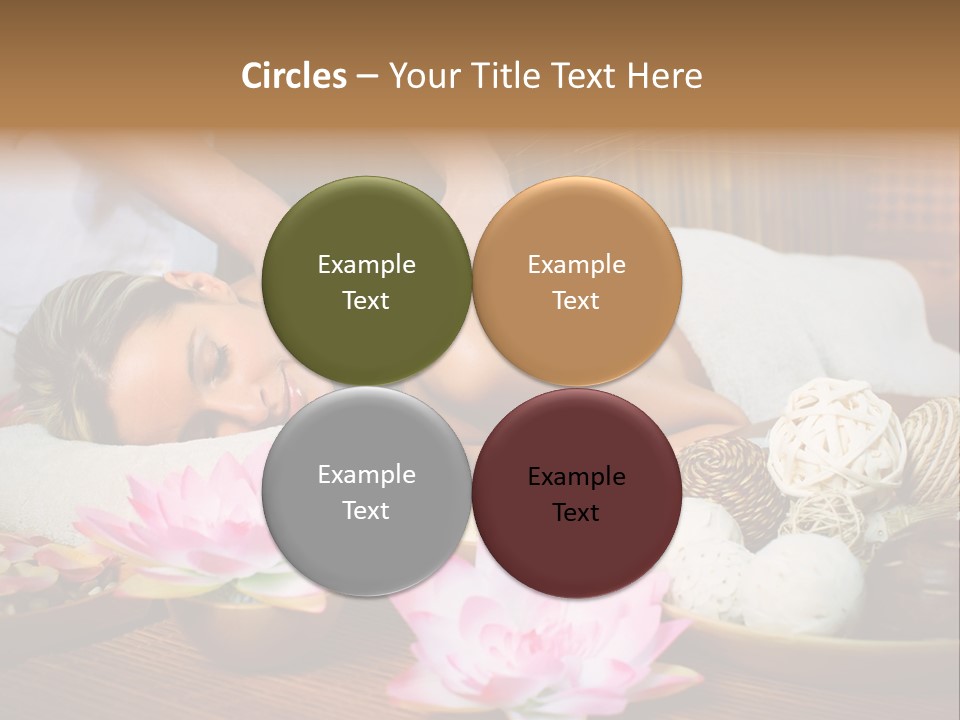 A Woman Getting A Back Massage At A Spa PowerPoint Template