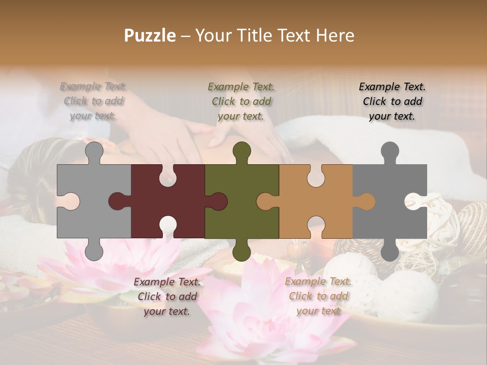A Woman Getting A Back Massage At A Spa PowerPoint Template