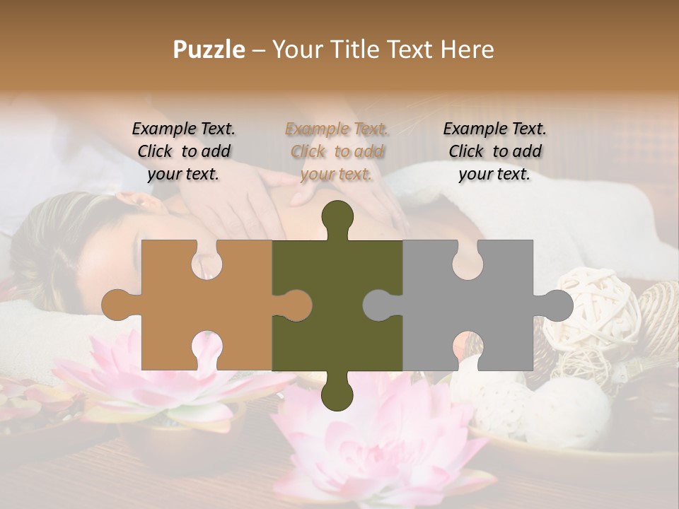 A Woman Getting A Back Massage At A Spa PowerPoint Template