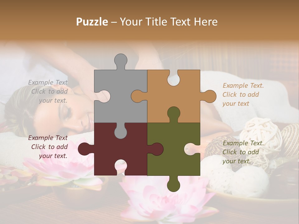 A Woman Getting A Back Massage At A Spa PowerPoint Template