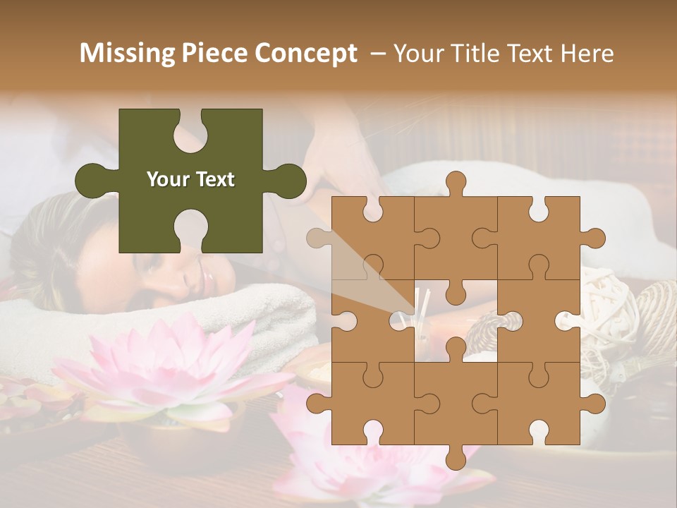 A Woman Getting A Back Massage At A Spa PowerPoint Template