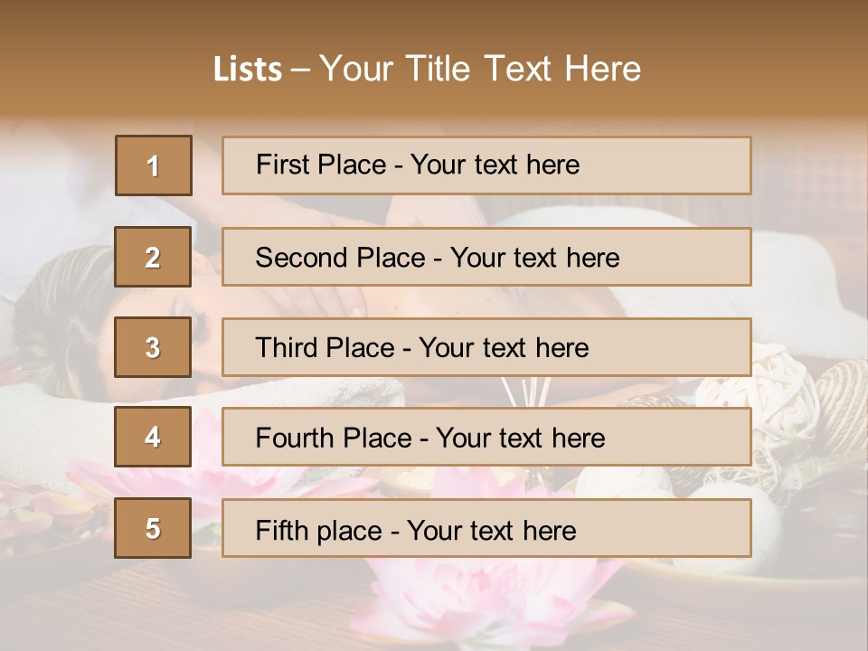 A Woman Getting A Back Massage At A Spa PowerPoint Template