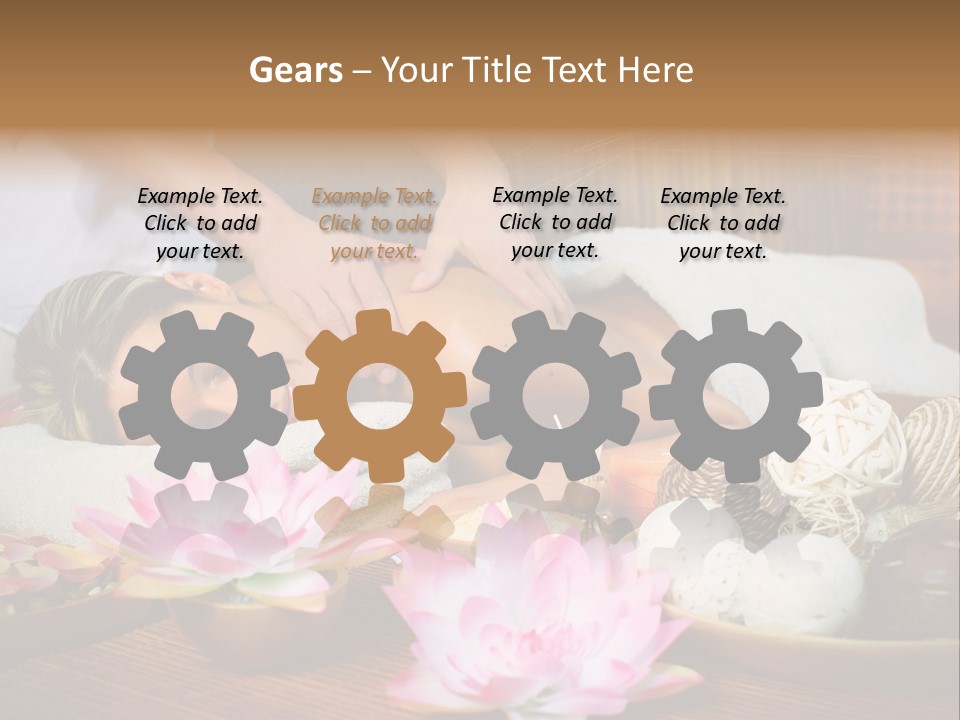 A Woman Getting A Back Massage At A Spa PowerPoint Template