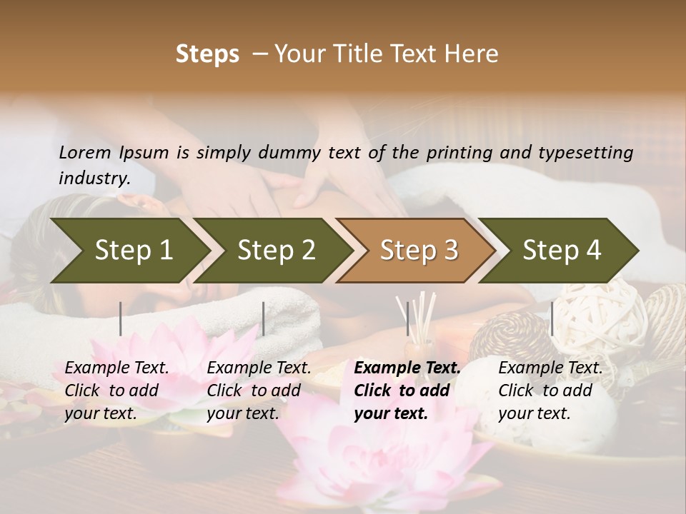 A Woman Getting A Back Massage At A Spa PowerPoint Template