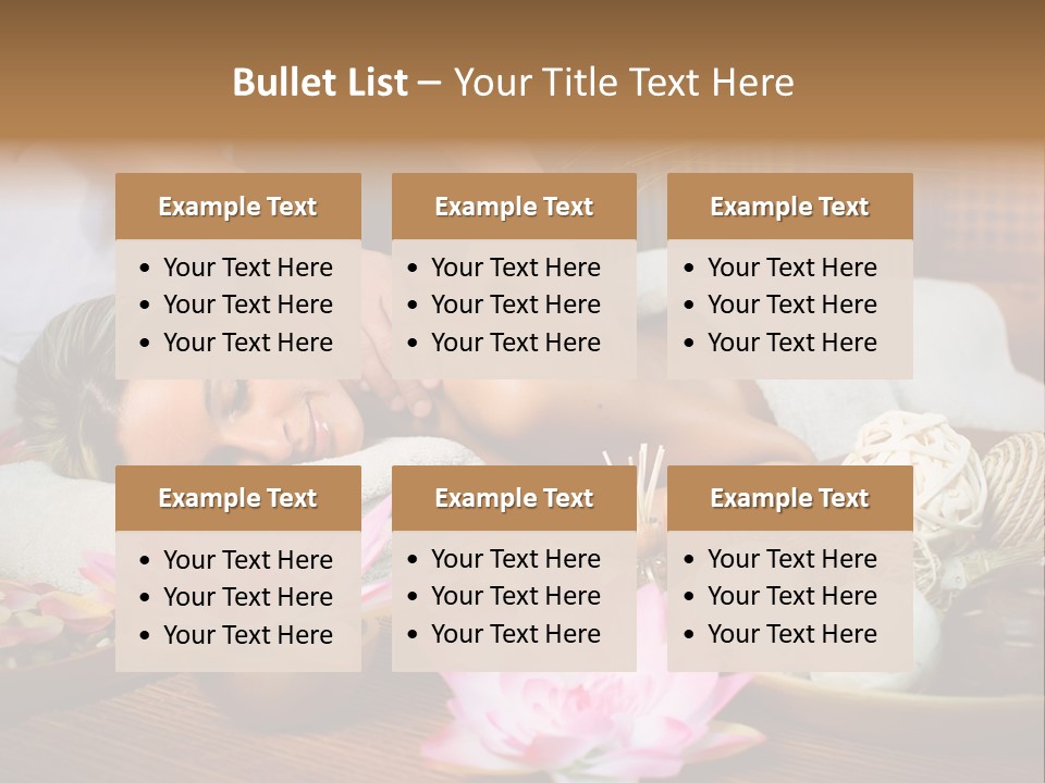 A Woman Getting A Back Massage At A Spa PowerPoint Template