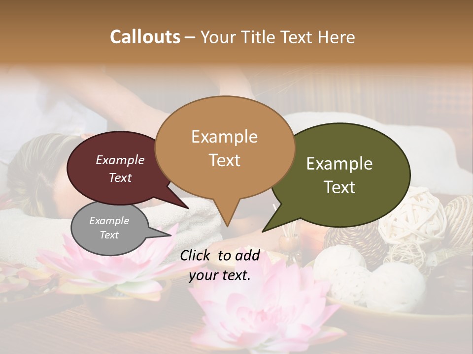 A Woman Getting A Back Massage At A Spa PowerPoint Template