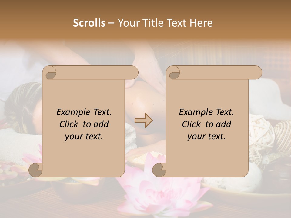 A Woman Getting A Back Massage At A Spa PowerPoint Template