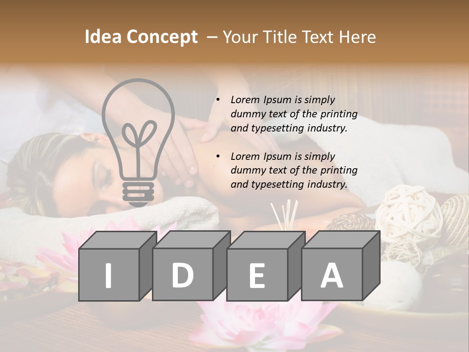 A Woman Getting A Back Massage At A Spa PowerPoint Template