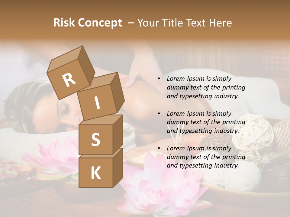 A Woman Getting A Back Massage At A Spa PowerPoint Template